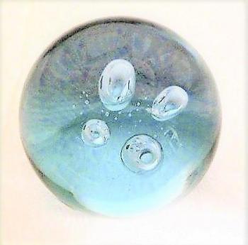 TÌŽÍTKO sklenìné s ”bublinami”